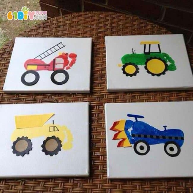 Children's footprints tractor