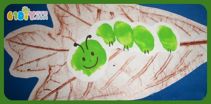 DIY cute footprints caterpillar