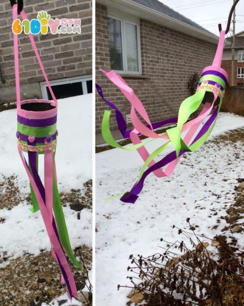 Cans made beautiful wind ornaments