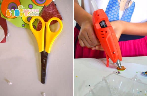 Children's handmade glue stick jewelry