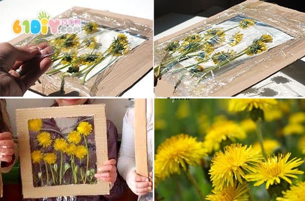 Children's handmade flower decoration painting