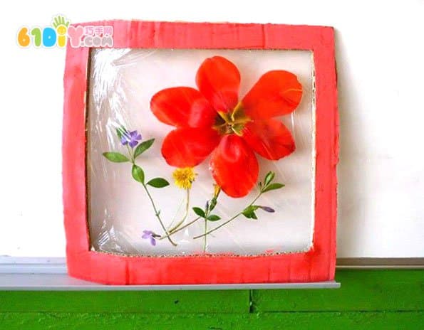 Children's handmade flower decoration painting