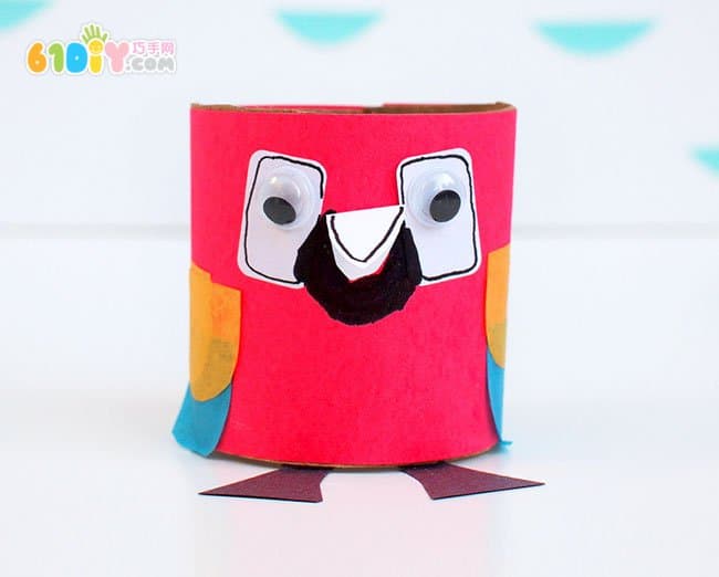 Roll of paper creative handmade Mr. Pirate and his parrot