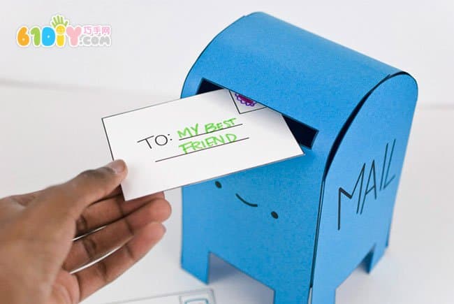 Cardboard handmade mailbox