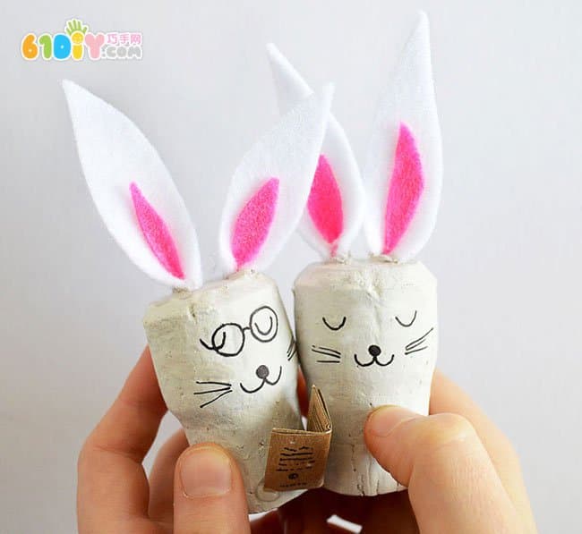 Children's handmade cork making cute bunny