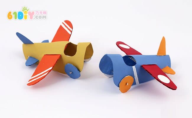 Roll paper tube DIY making cute little plane