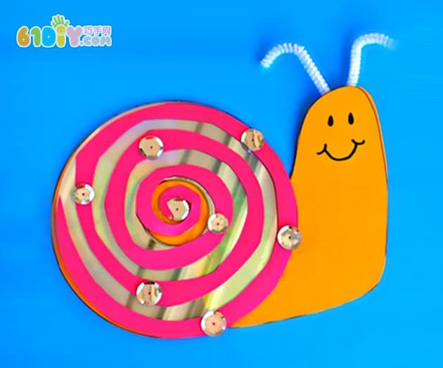 CD disc handmade snail