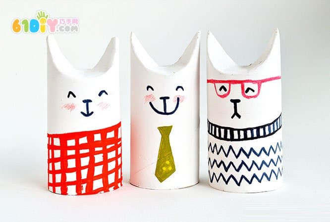 Cute roll paper kitten DIY