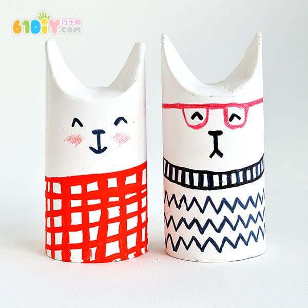 Cute roll paper kitten DIY