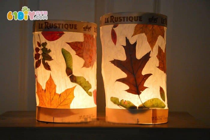 Children's DIY leaf lantern handmade