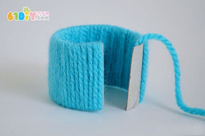 Wool paper tube creative color bracelet