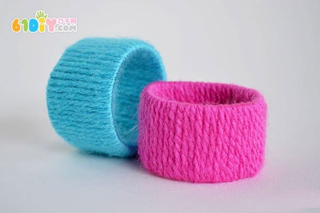 Wool paper tube creative color bracelet