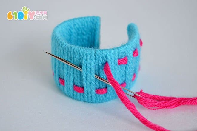 Wool paper tube creative color bracelet