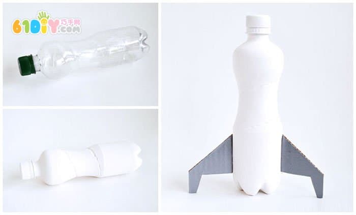 Children's DIY beverage bottle handmade rocket