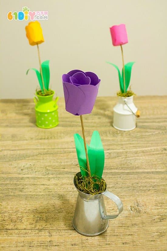 Teacher's Day handmade three-dimensional tulip flowers