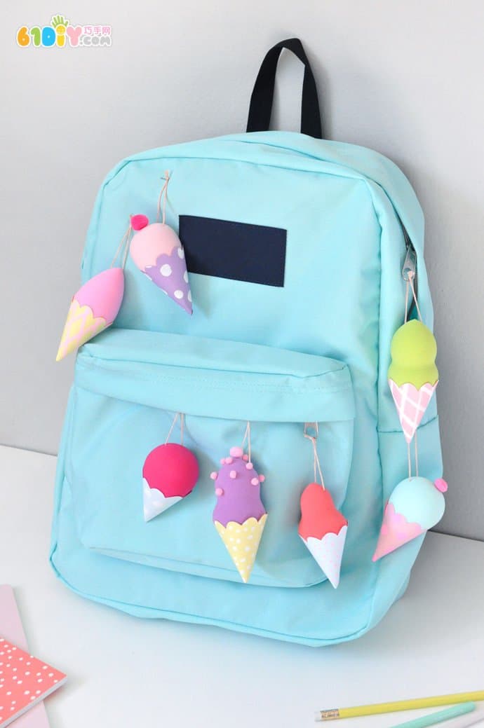 Cute mini ice cream hanging decoration