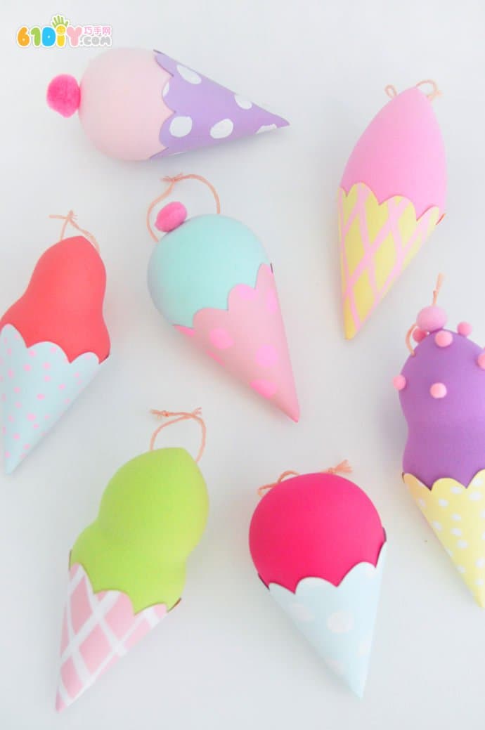 Cute mini ice cream hanging decoration