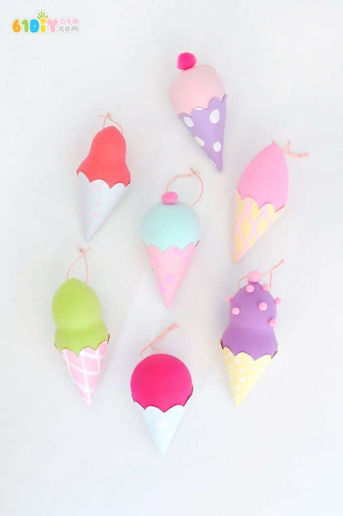 Cute mini ice cream hanging decoration