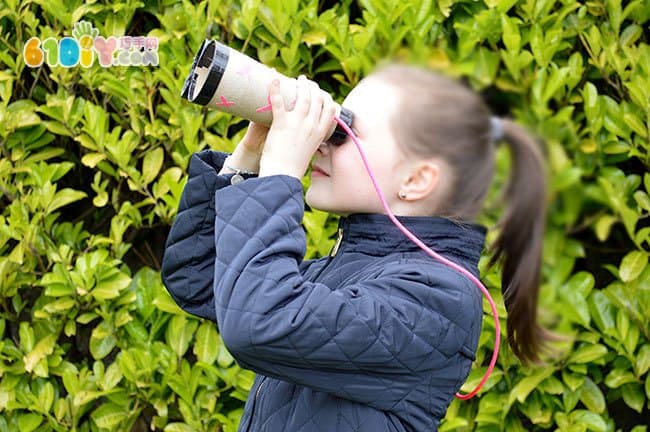 DIY toy paper tube telescope