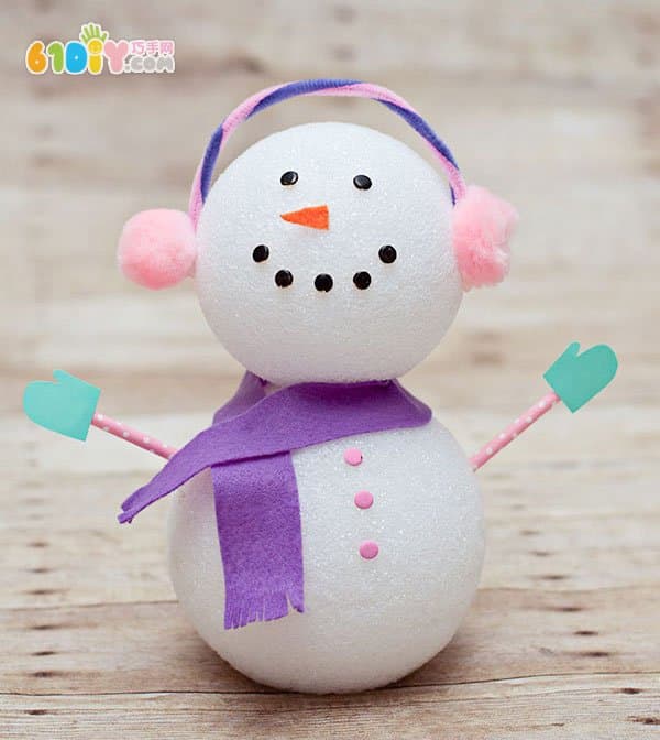 Children's handmade cute bubble ball snowman