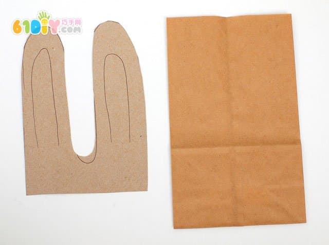 Simple Easter Handmade Paper Bag Rabbit Pinata