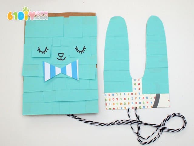 Simple Easter Handmade Paper Bag Rabbit Pinata