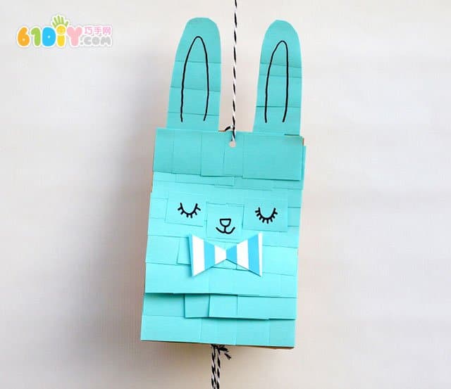 Simple Easter Handmade Paper Bag Rabbit Pinata