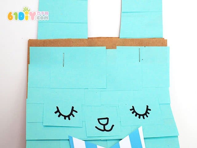 Simple Easter Handmade Paper Bag Rabbit Pinata