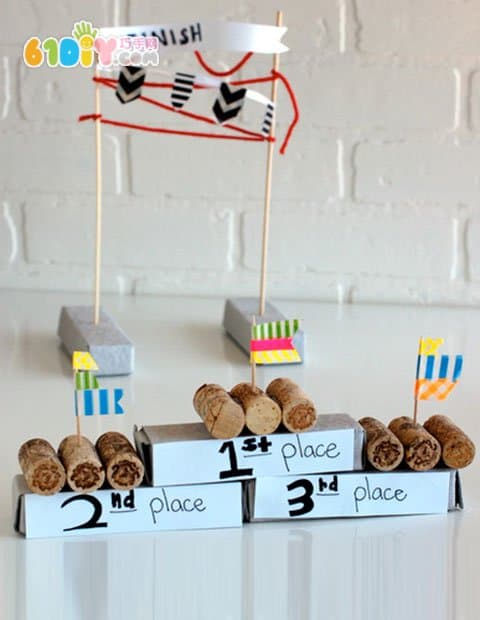 Children's handmade wine cork boat