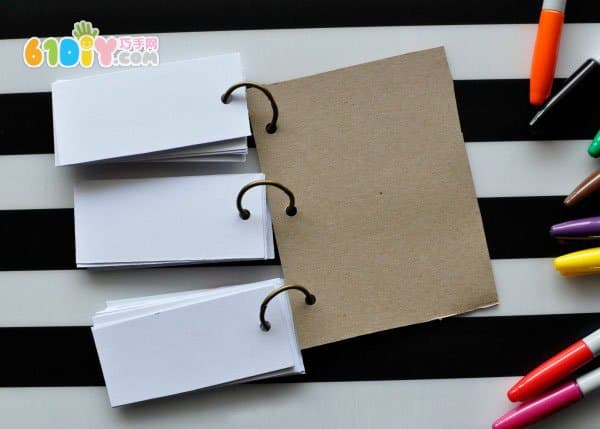 Children's DIY funny face flip book