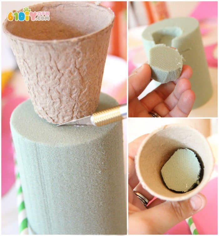 Photo handmade beautiful flower pot DIY