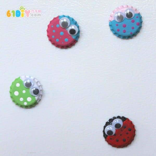 Children's small idea cute bottle cap small ladybug