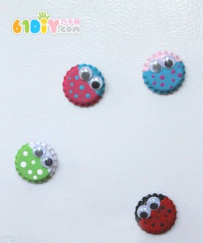 Children's small idea cute bottle cap small ladybug