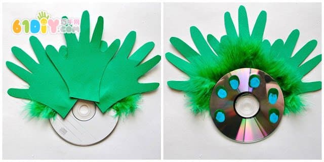 Children's creative production disc peacock