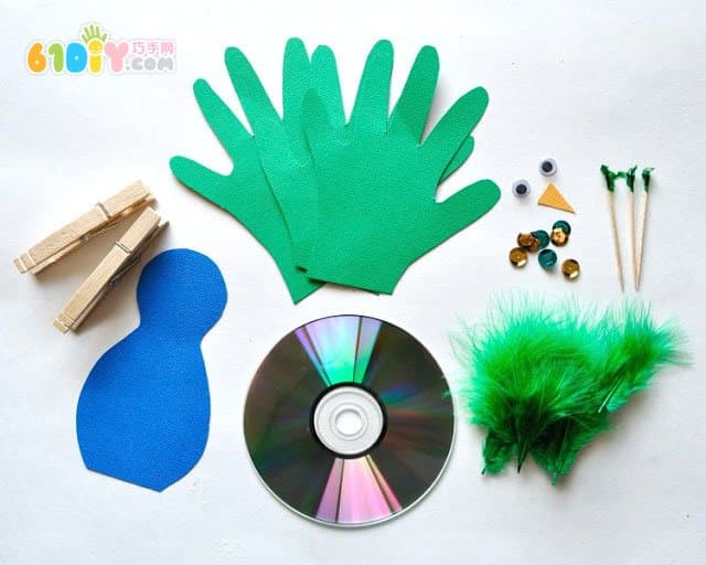 Children's creative production disc peacock