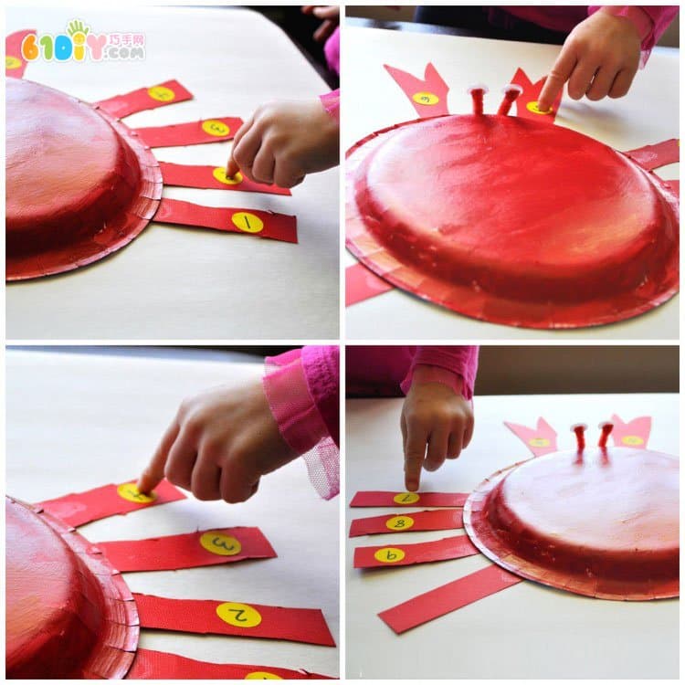 Children's DIY paper tray big crab