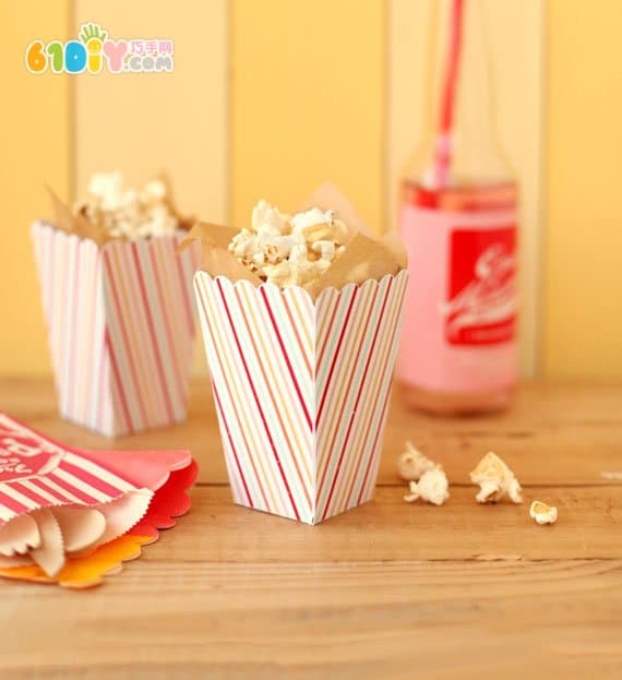 Popcorn box making template