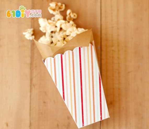 Popcorn box making template