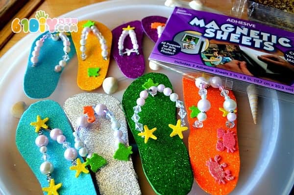 Children's summer handmade beautiful beach slippers