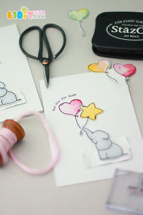 Teacher's Day making a simple seal greeting card
