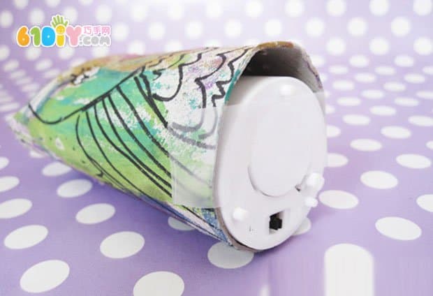 Mid-Autumn Festival handmade roll paper core making owl small lantern