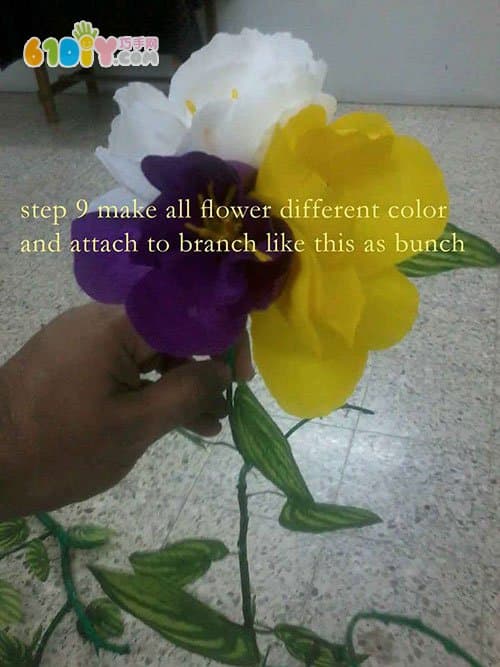 Handmade decorative flower making process