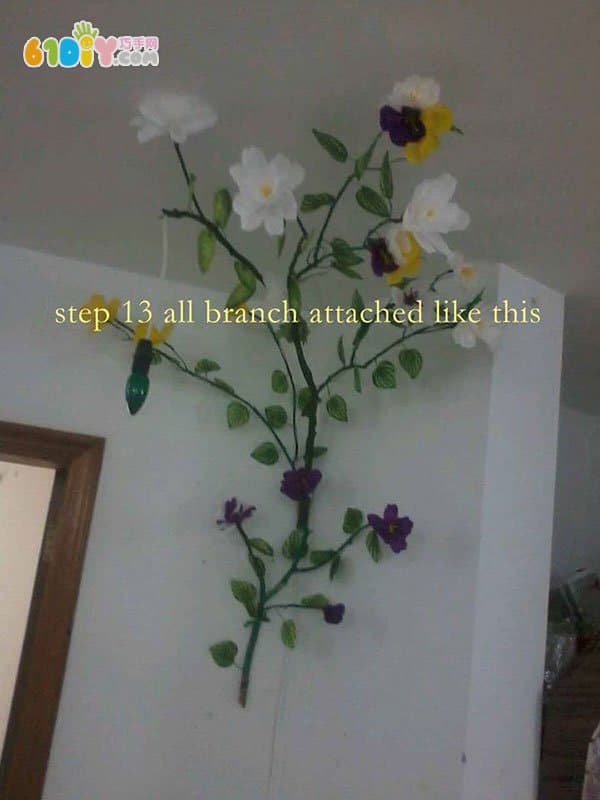 Handmade decorative flower making process