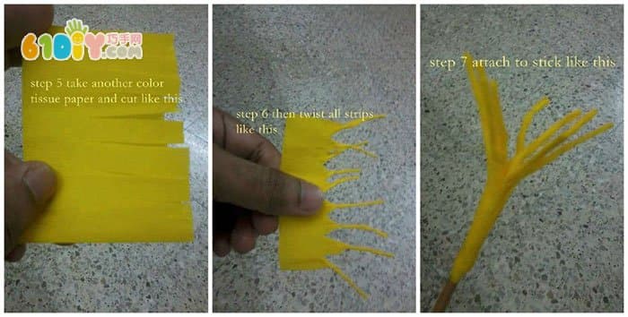 Handmade decorative flower making process