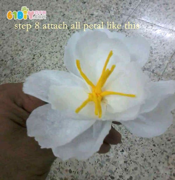 Handmade decorative flower making process