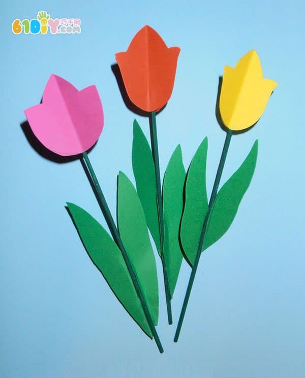 Teacher's Day, parent-child, three-dimensional tulip flower