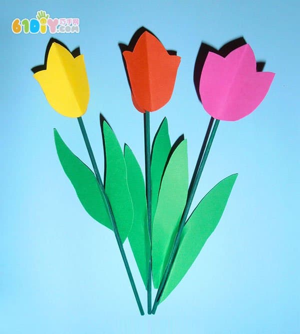 Teacher's Day, parent-child, three-dimensional tulip flower