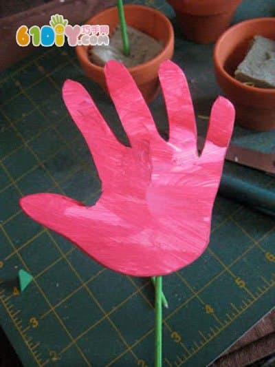 Teacher's Day Handmade Beautiful Hand Shaped Tulip Flower Pot