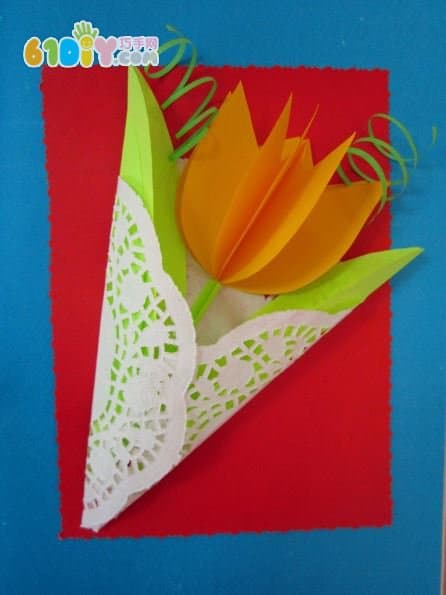 Thanksgiving Teacher's Day Making Stereo Tulip Greeting Card