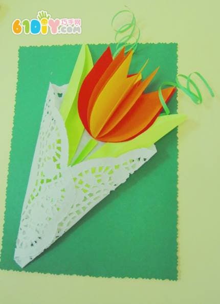 Thanksgiving Teacher's Day Making Stereo Tulip Greeting Card